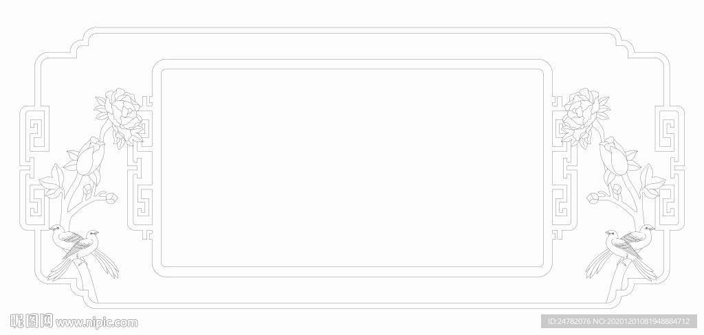 花鸟边框