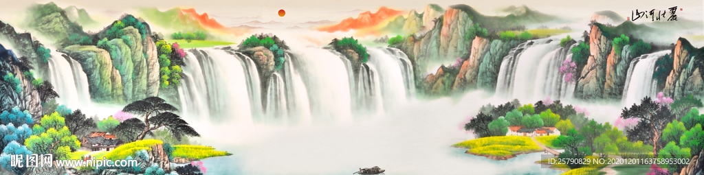 山水画 水墨山水画 意境山水画