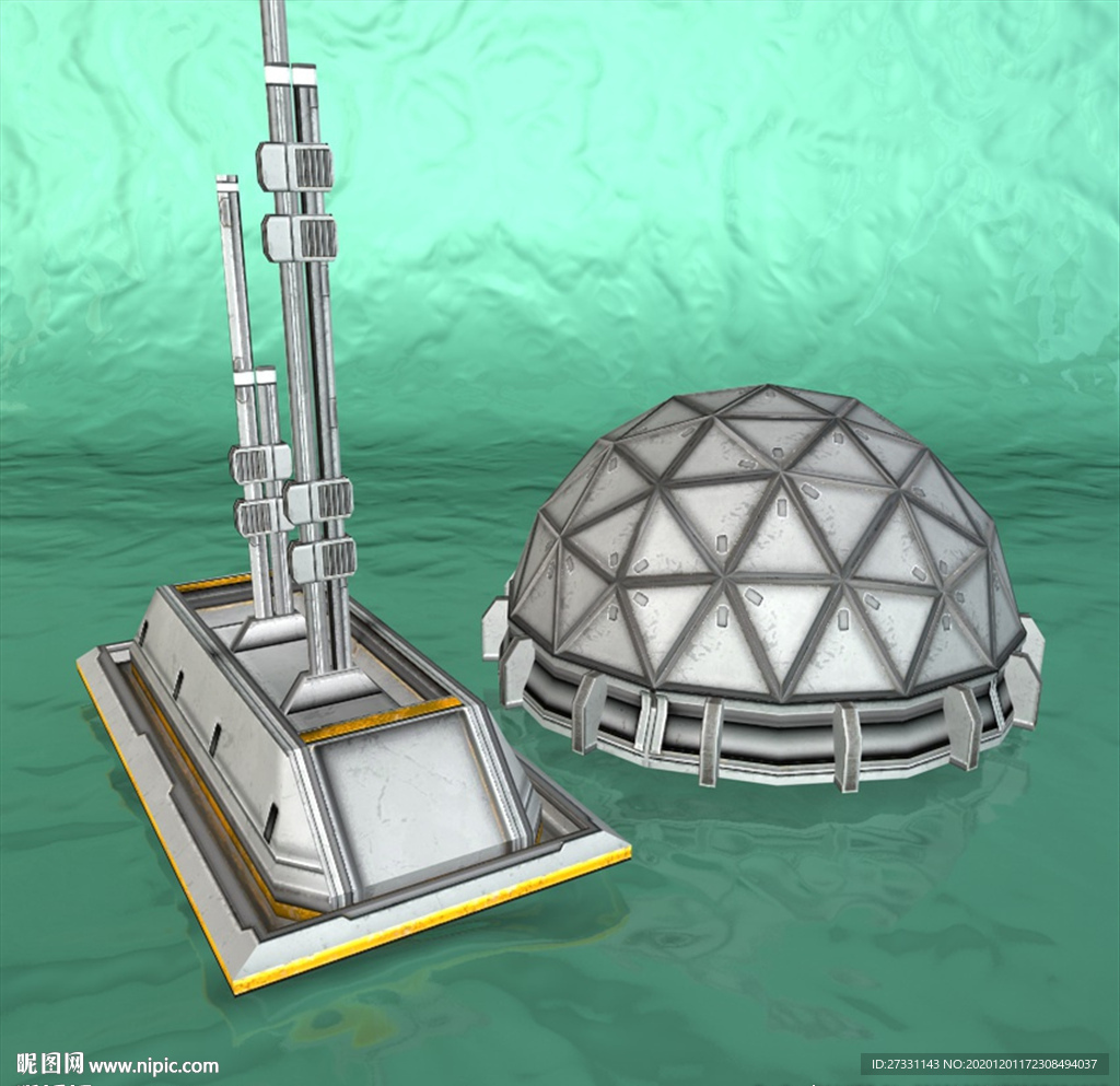 太空舱 科幻模型 建筑模型