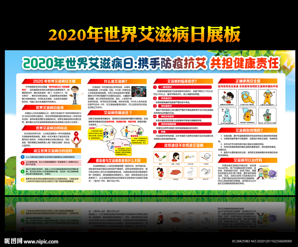 艾滋病预防知识宣传栏