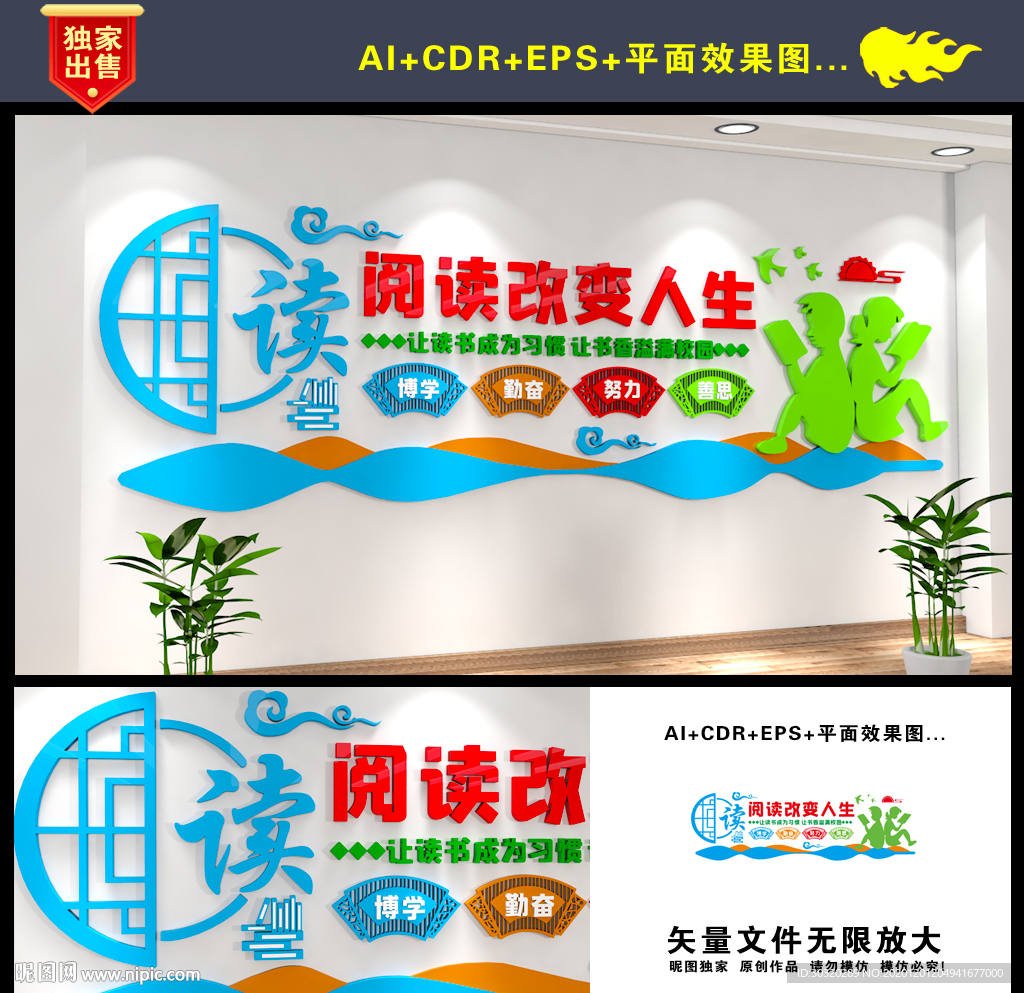 阅览室文化墙