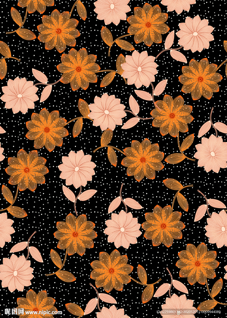 圆点花