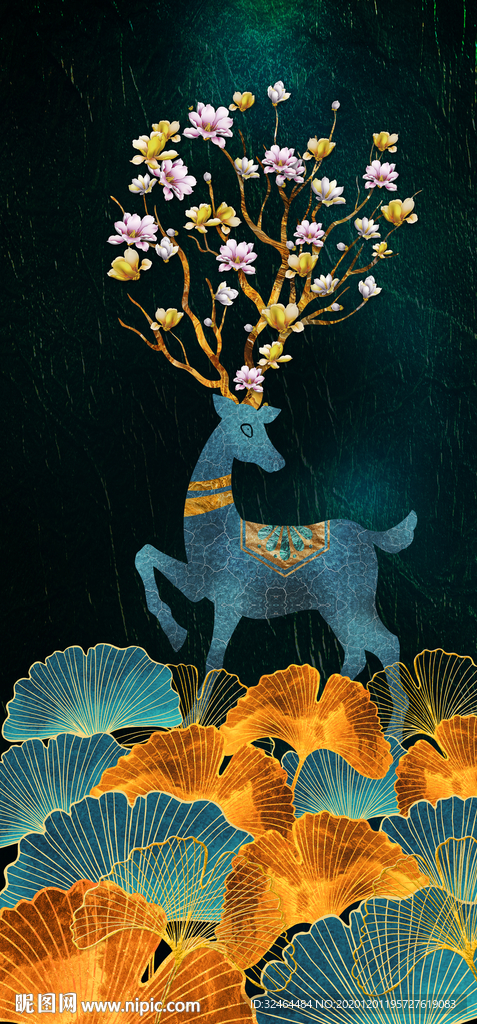 麋鹿装饰画