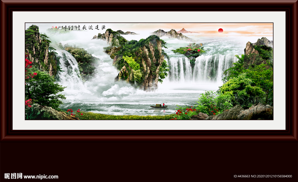 山水画水墨山水画 意境山水画
