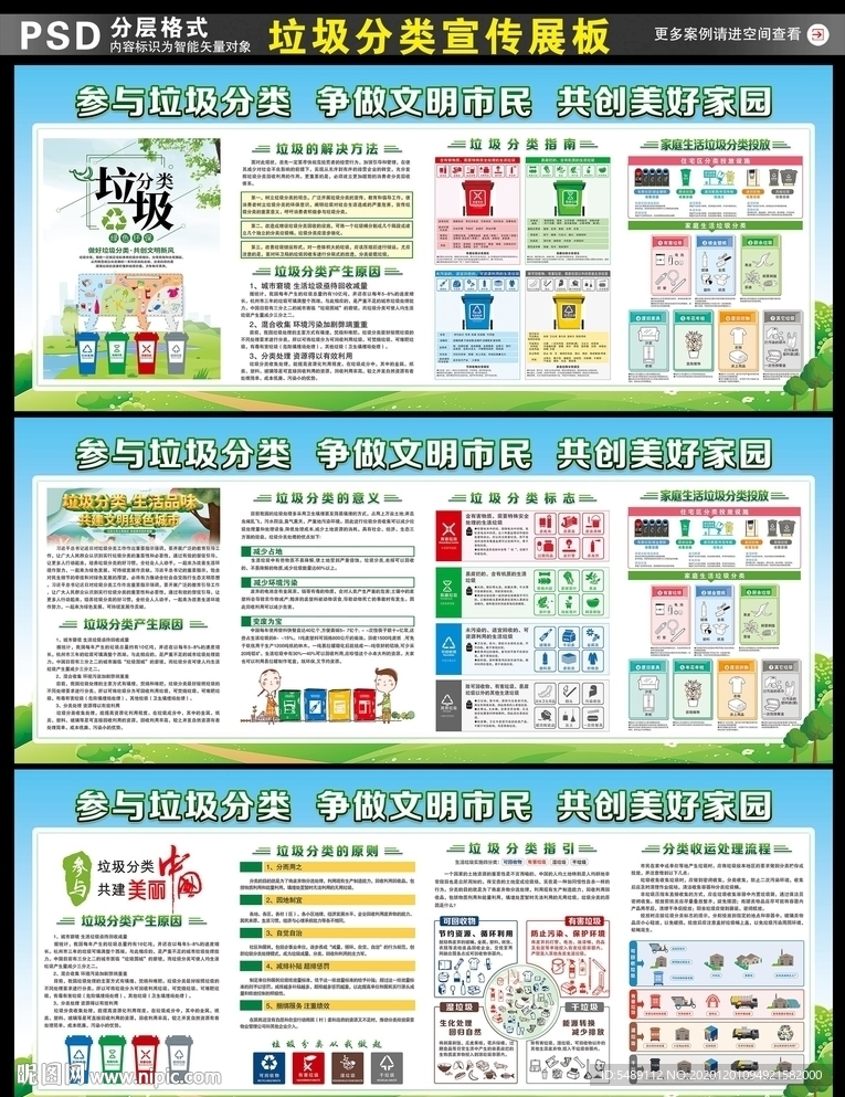 垃圾分类展板