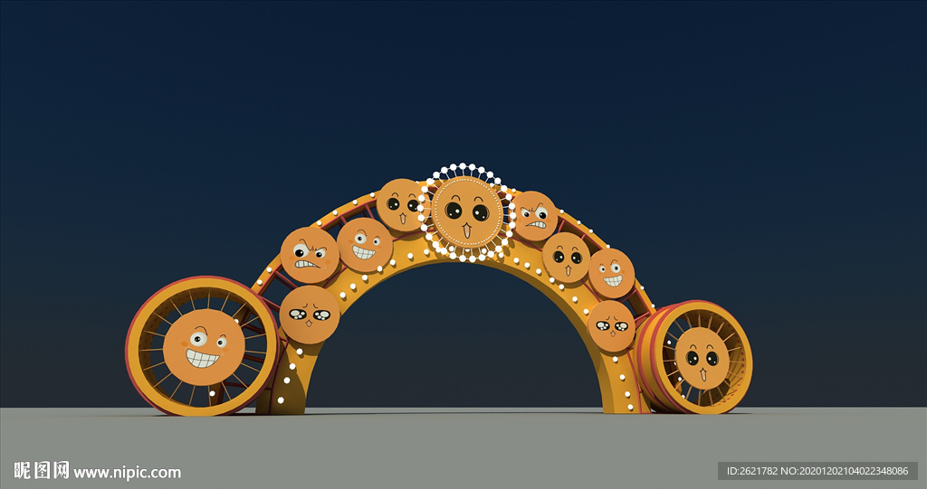 卡通商业美陈门头DP