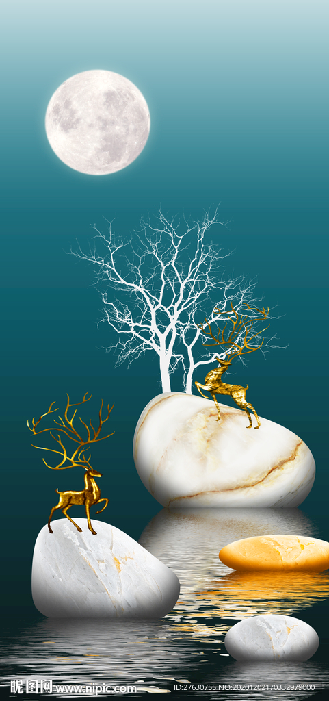 新中式麋鹿玄关