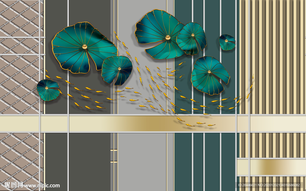 轻奢新中式组合背景墙