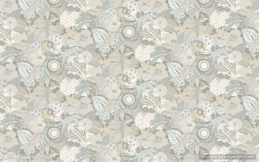 欧式风情热带雨林西洋画