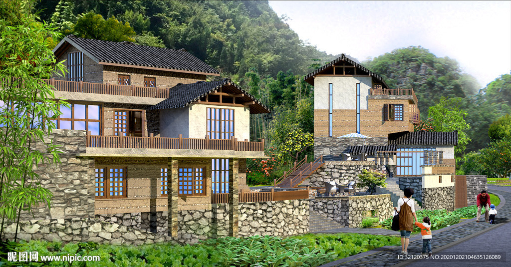 乡村旅游效果图