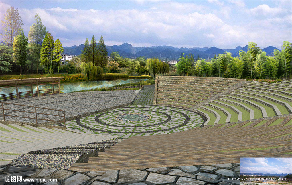 乡村广场效果图