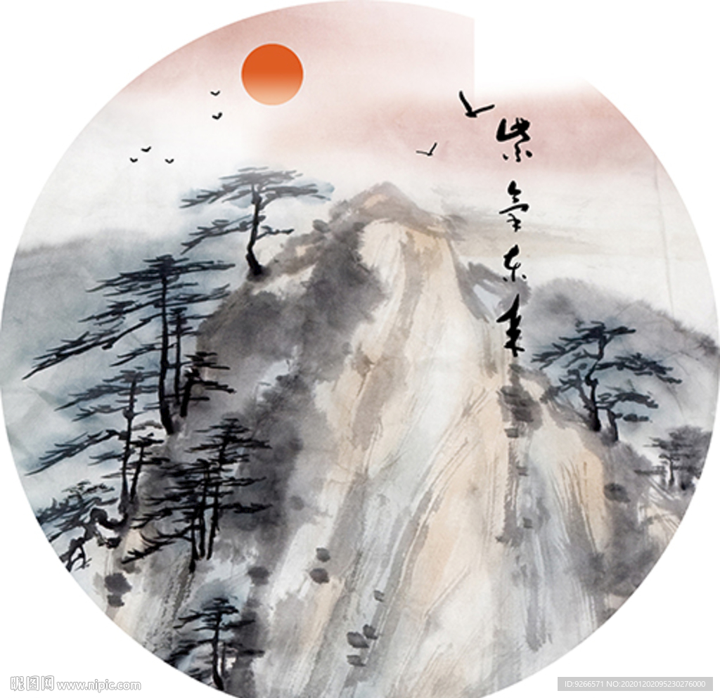 圆形晶瓷画装饰画