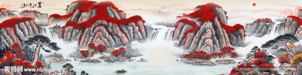 山水画 水墨山水画 意境山水画