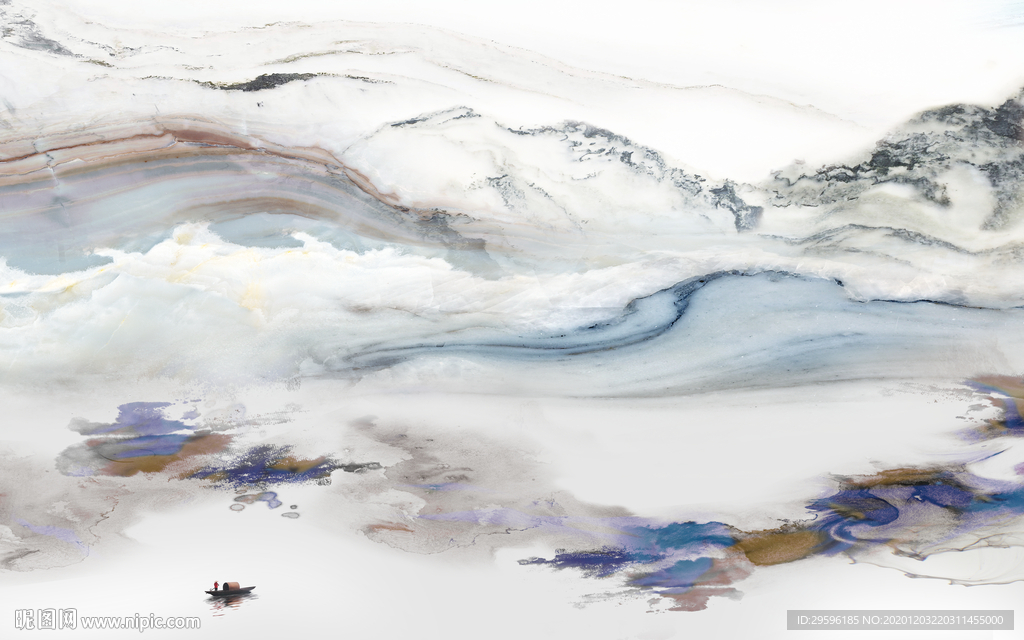 简约 新意境山水画 tif分层