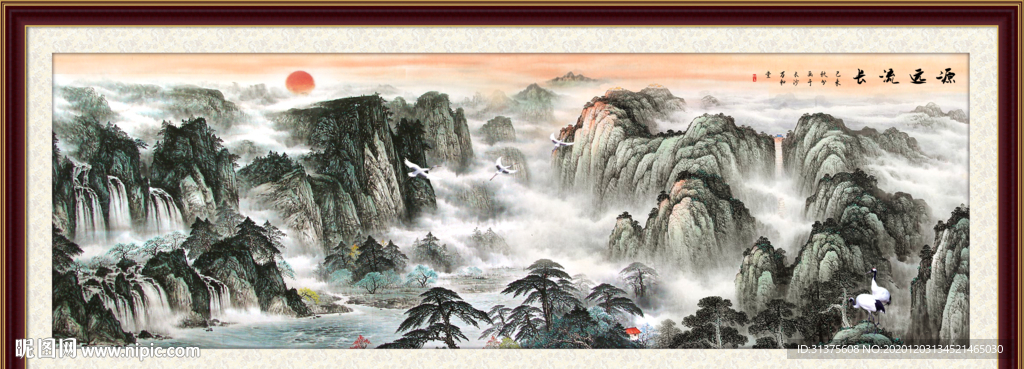 背有靠山装饰画