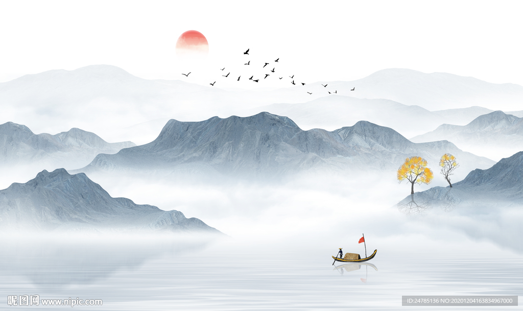 中式山水画