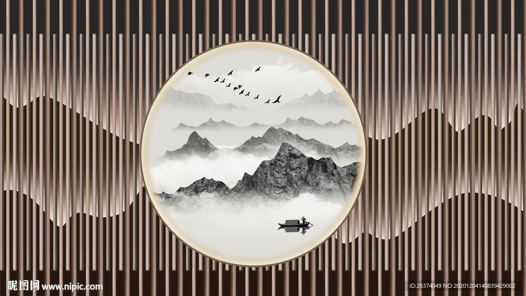 中式 禅意 山 装饰画