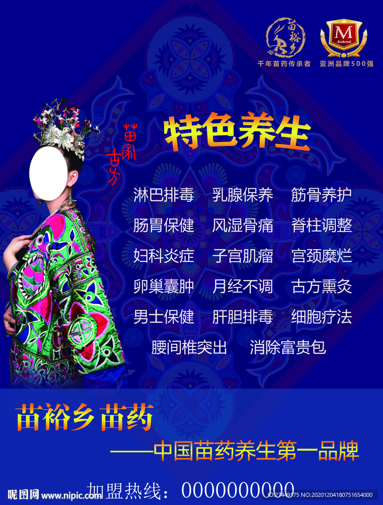 苗药特色养生海报