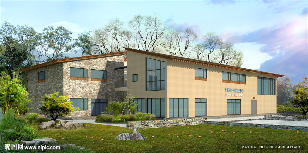 乡村建筑效果图