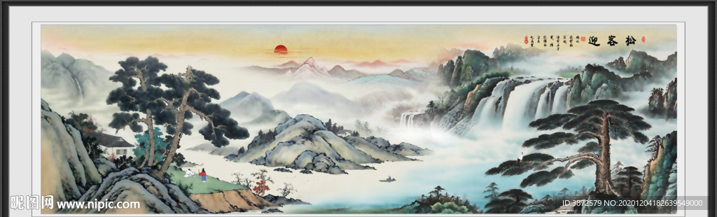 山水画水墨山水画 意境山水画