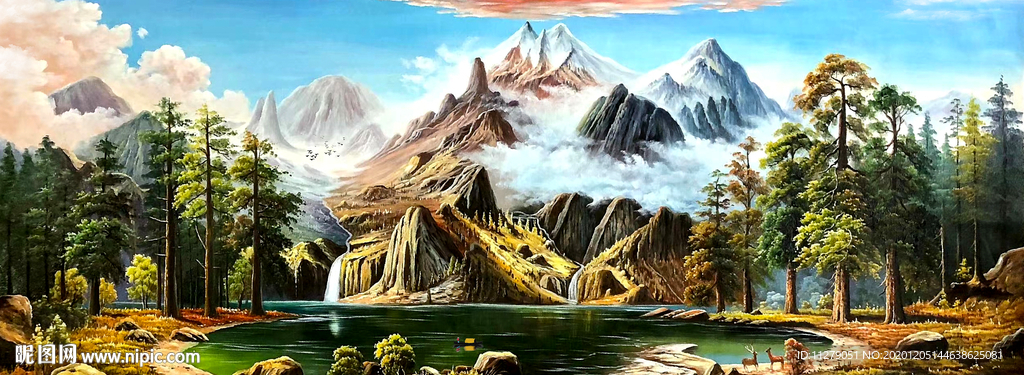 山水风景画油画