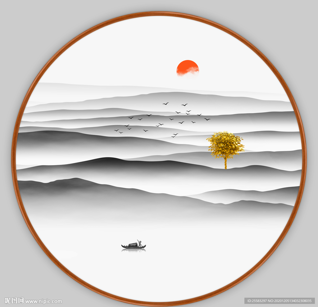 禅意山水画