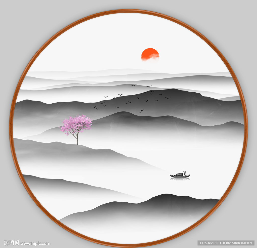 水墨山水画