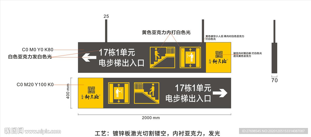 吊牌灯箱