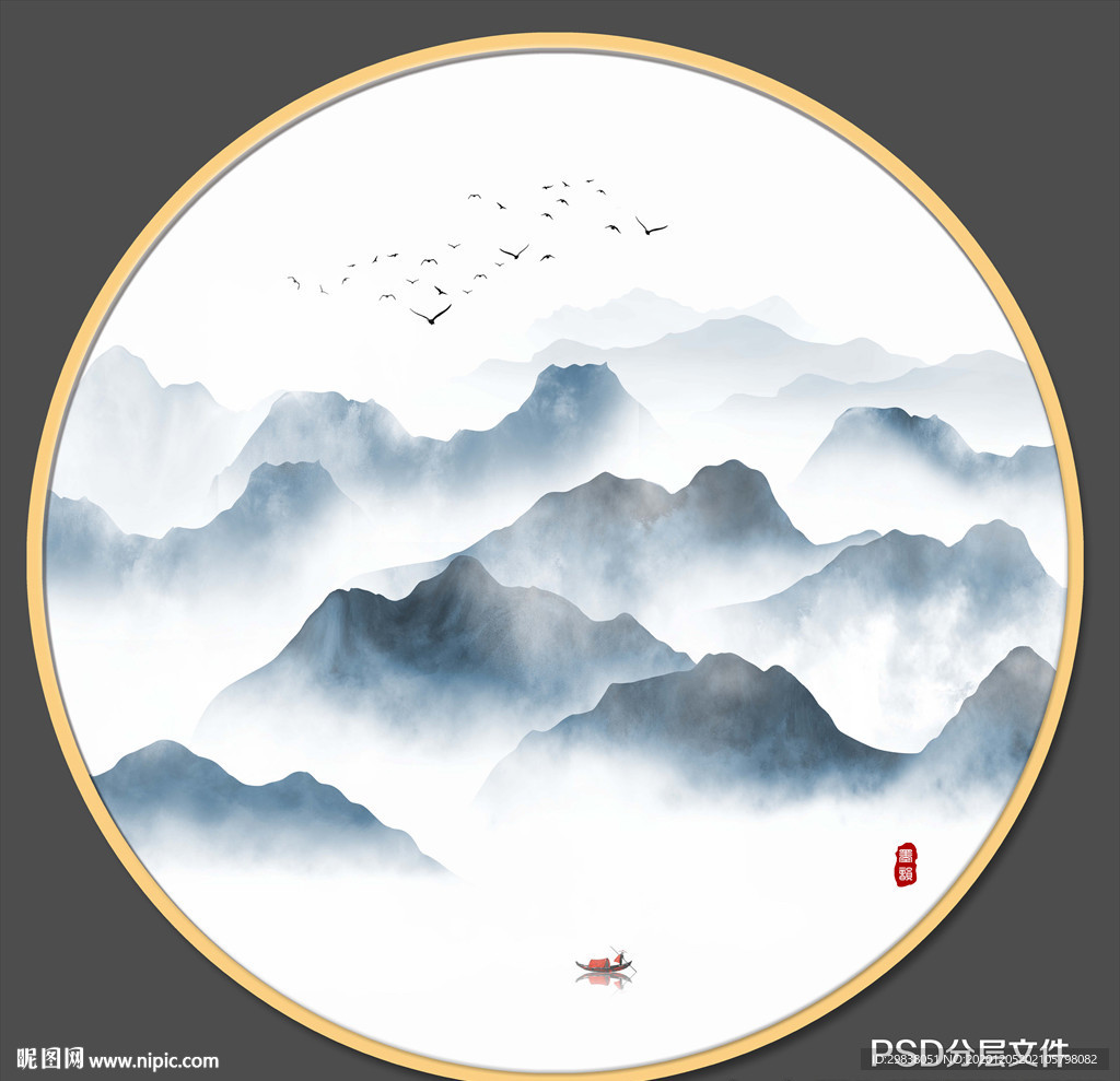 圆形装饰画挂画