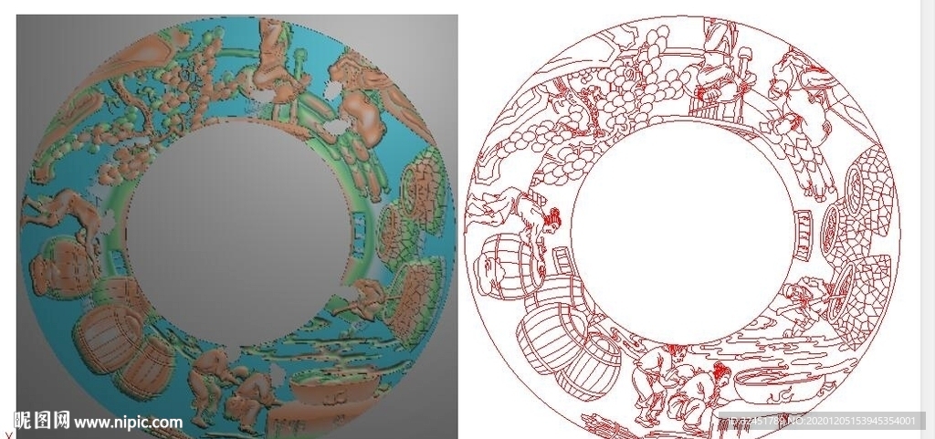 古代人物精雕图