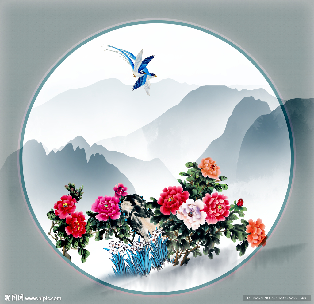 国画牡丹
