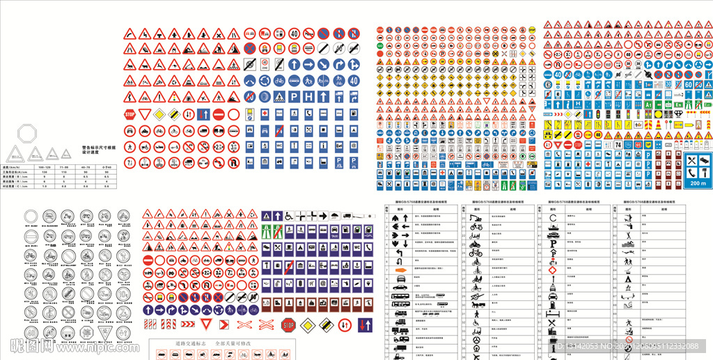 最全道路标识 警示标识