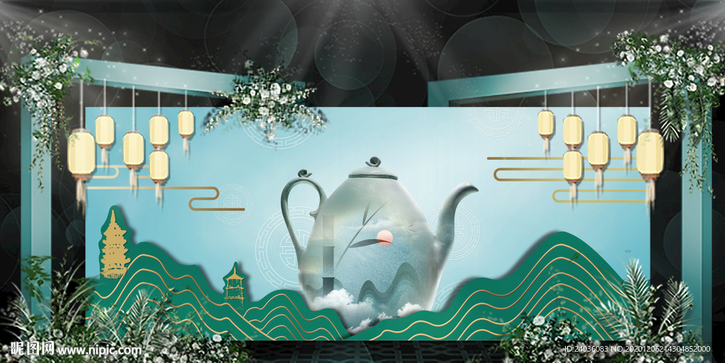 唐代复古背景墙