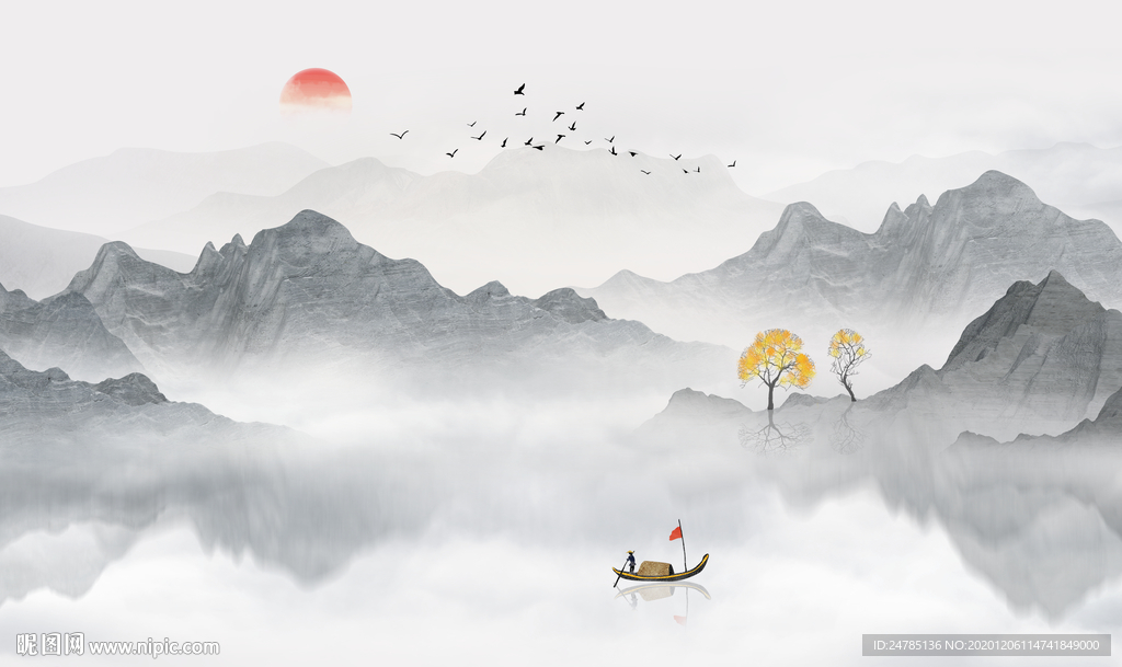 中式山水画