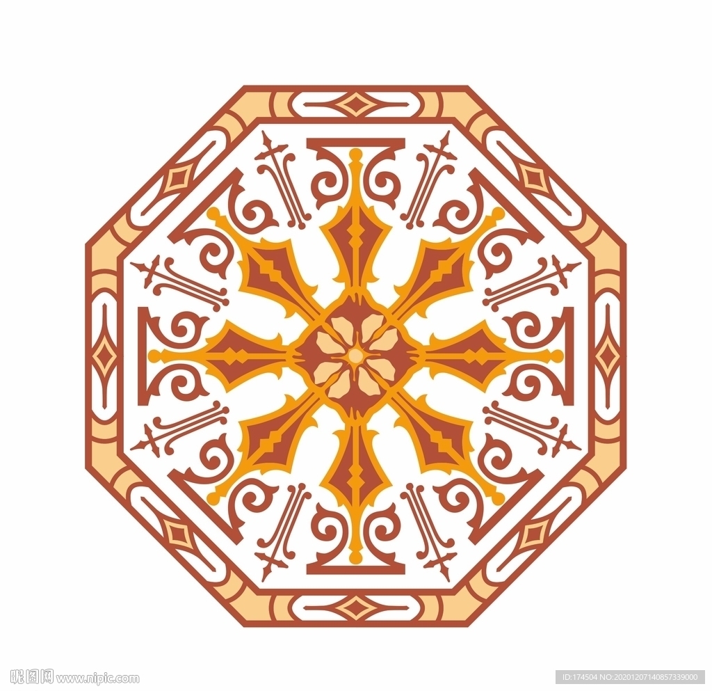矢量经典传统花纹图案
