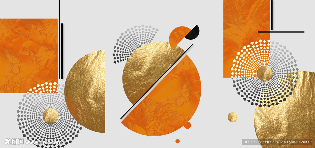 法式抽象装饰画