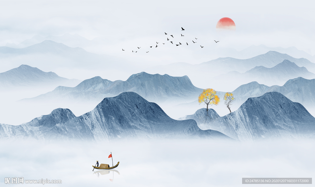 中式山水画