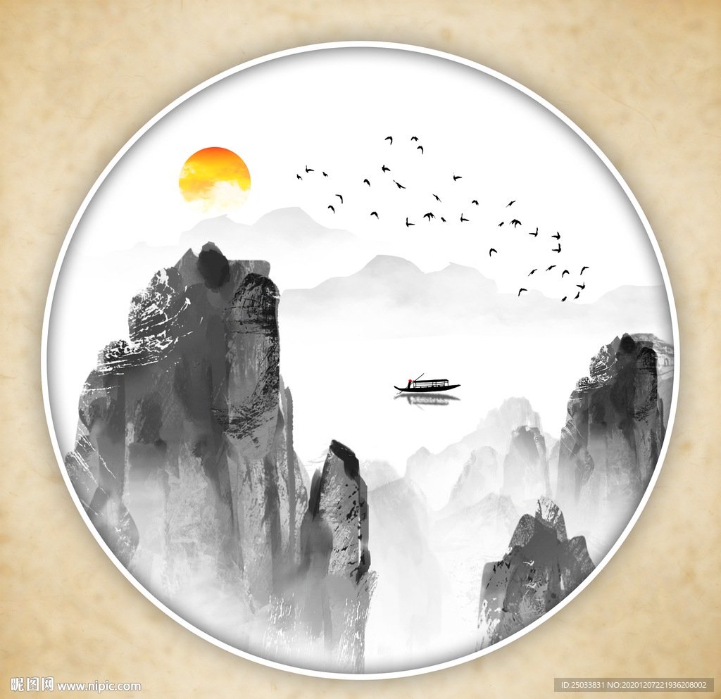 禅意山水画