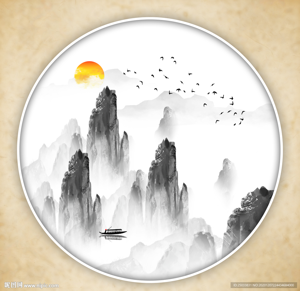 禅意山水画