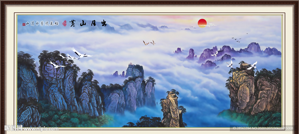 山水画水墨山水画意境山水画