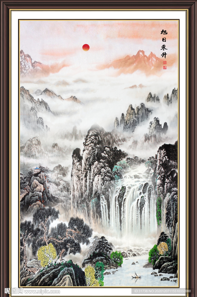 山水画水墨山水画意境山水画