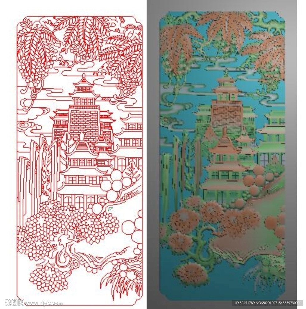 金玉满堂 精雕图