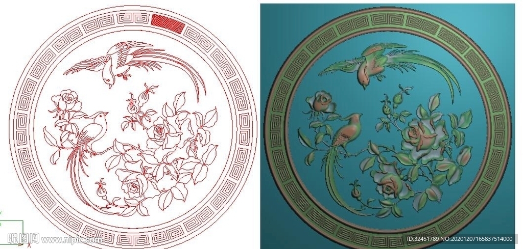 牡丹太师椅背