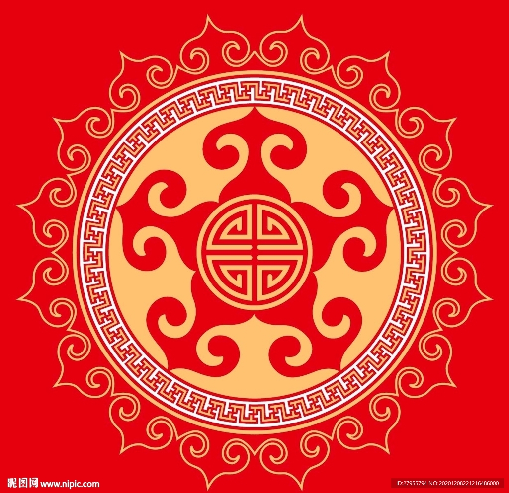 矢量民族花纹