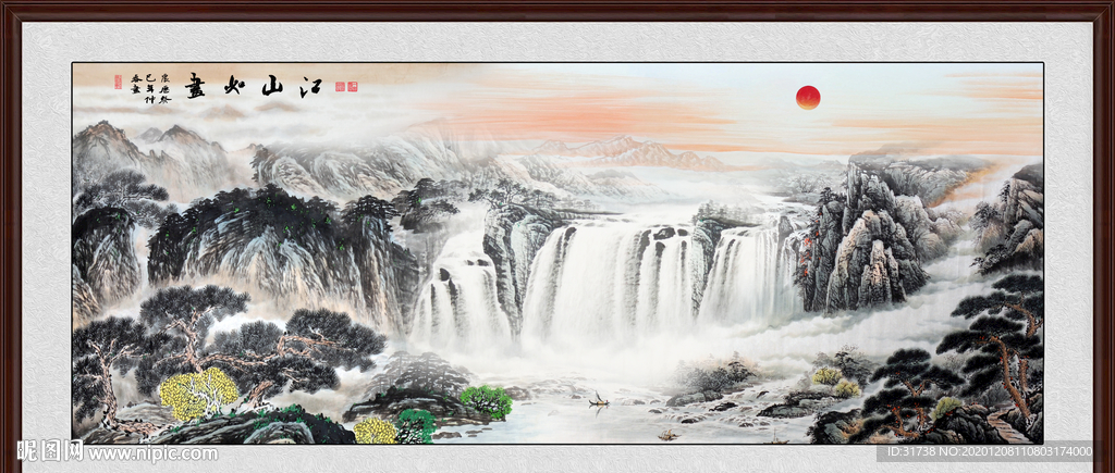 山水画水墨山水画意境山水画