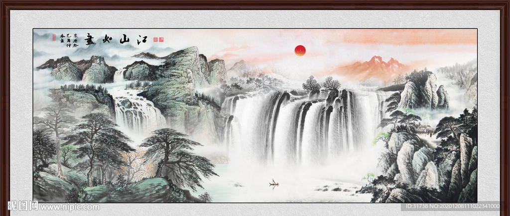 山水画水墨山水画意境山水画