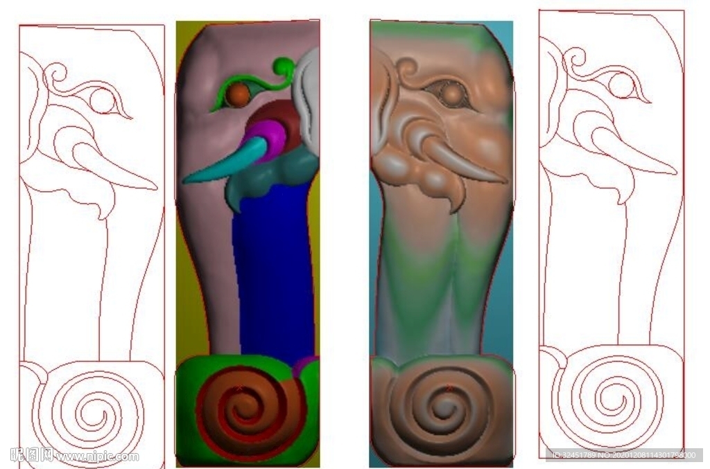 小象沙发精雕图