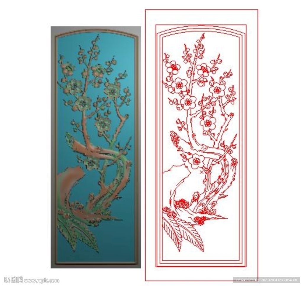 梅花精雕图