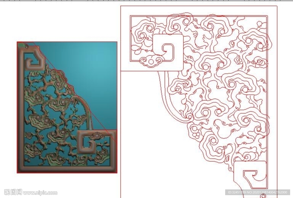 灵芝缕空家具图