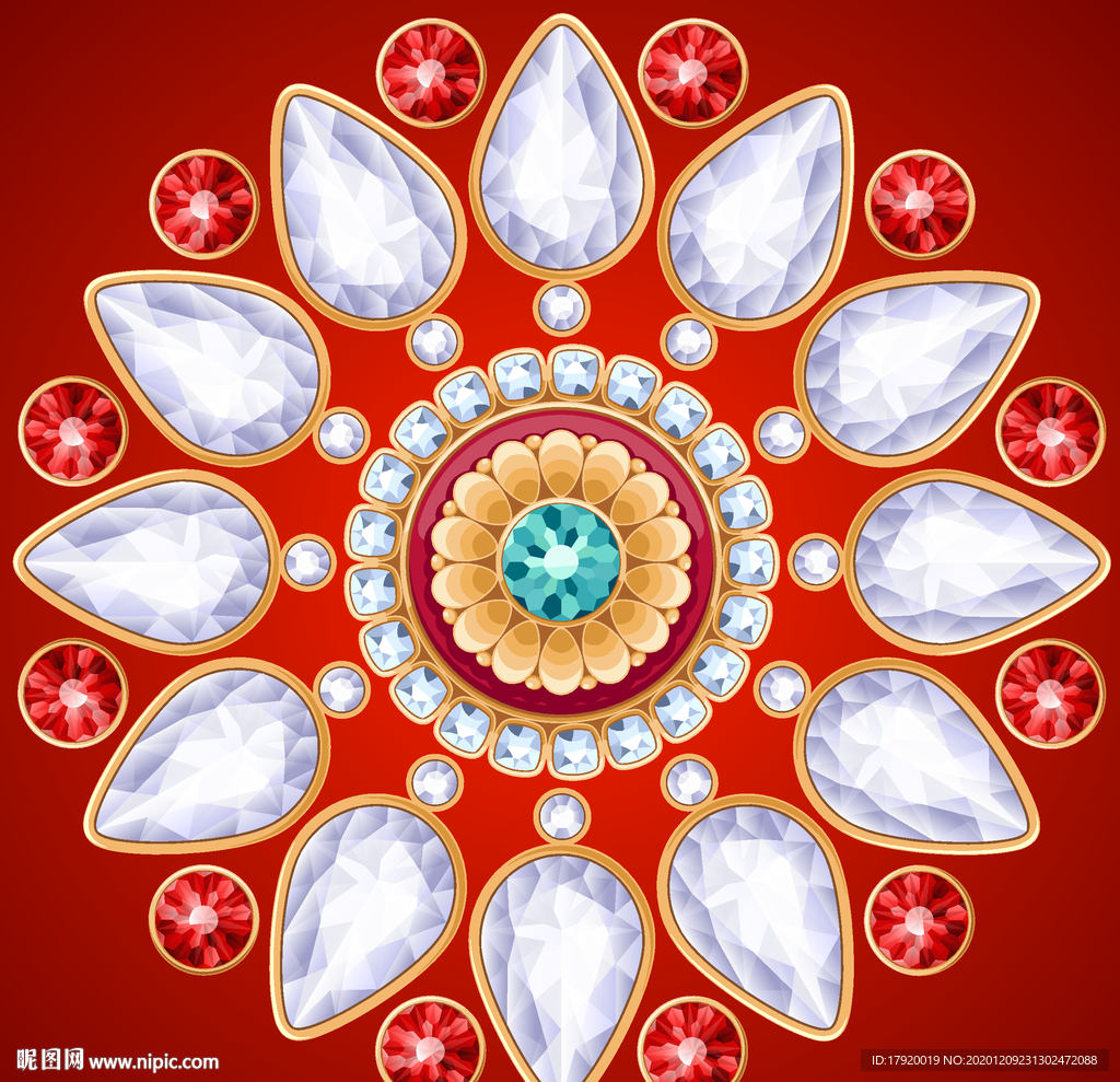 矢量精美珠宝